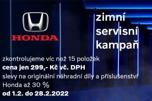 Honda servisní kampaň únor 2023