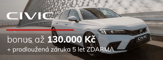 akce Civic o 130.000 levněji + záruka 5let